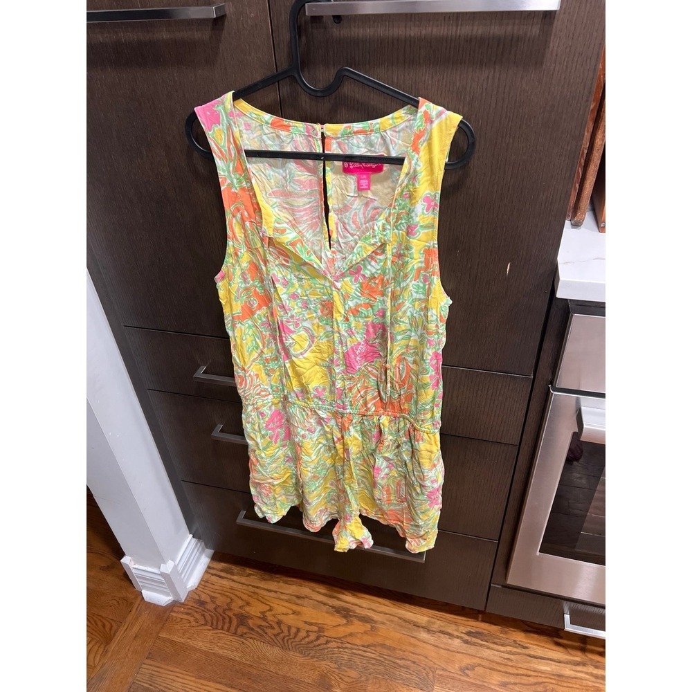 Lilly Pulitzer for Target Challis Romper in‎ the Happy Place print women's large